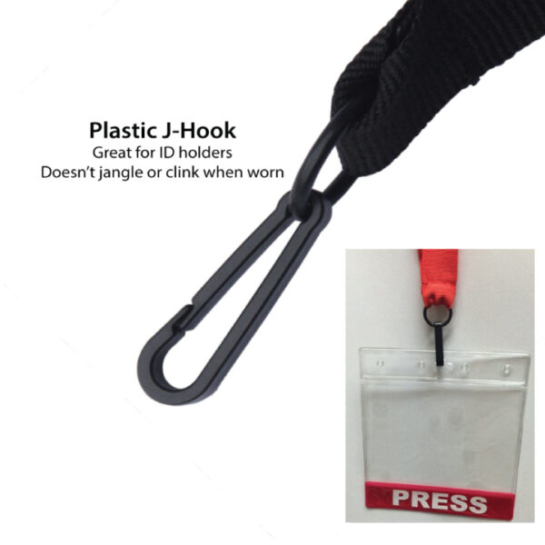 3/4" Wide Cheapest Lanyards - This is the plastic hook they have