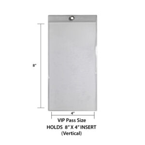 8x4 Inch Large Oversized Ticket Holder with Metal Eyelet (Vertical/Portrait)