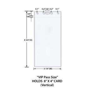 8x4 inch Huge Oversized Card Holder - VIP & NASCAR (Vertical/Portrait)