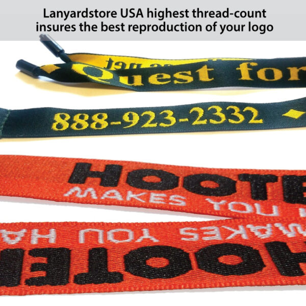 Lanyardstore highest thread-count embroidered lanyards