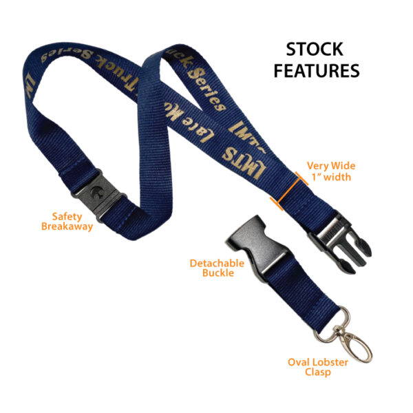 Special budglet lanyards - 1" super wide with detachable buckle | breakaway and lobster clasp