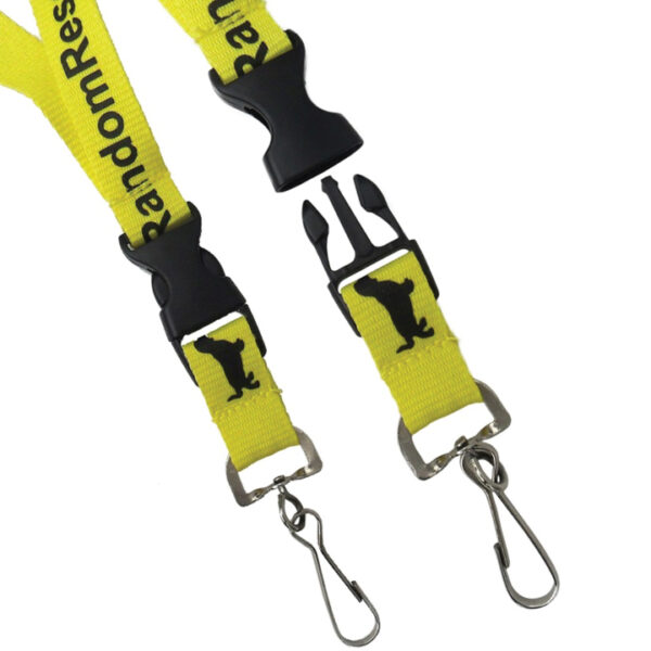Custom printed lanyards with a detachable buckle