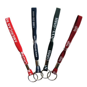 Custom printed wrist lanyard style keyring strap - Multiple colors available