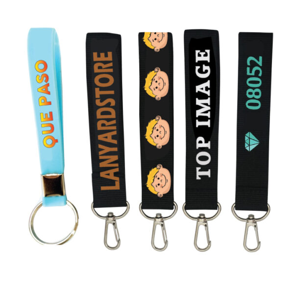 6 inch wrist lanyards with hook or keyring