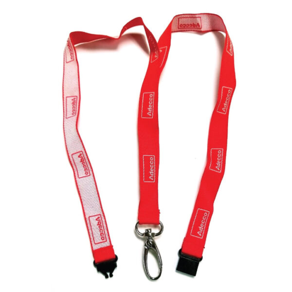 Lanyards with custom woven embroidery designs