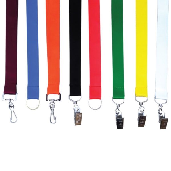 Premium VIP Luxury Blank Lanyards - Colors are Black | Red | Yellow | Orange | Green and Blue